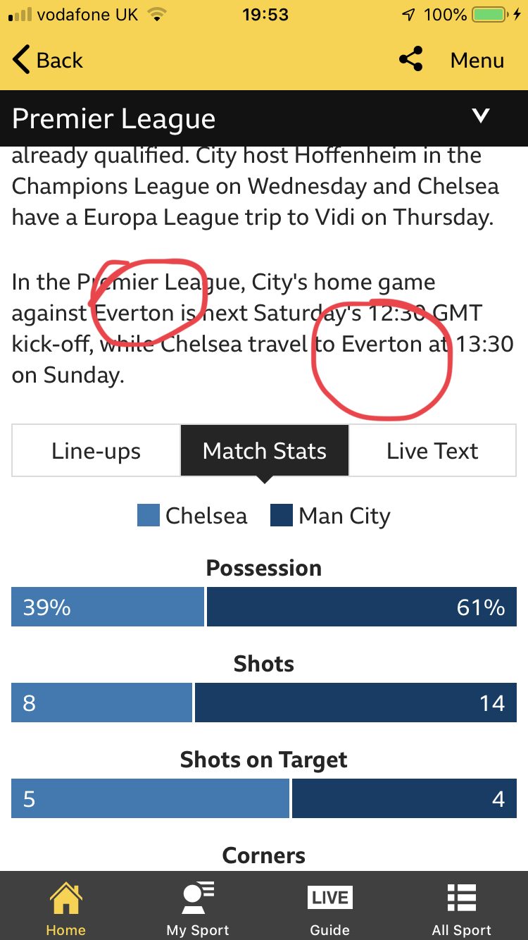 Looks like Everton have a busy weekend next week according to BBC Sport 😂